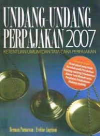Image of Undang-undang Perpajakan 2007